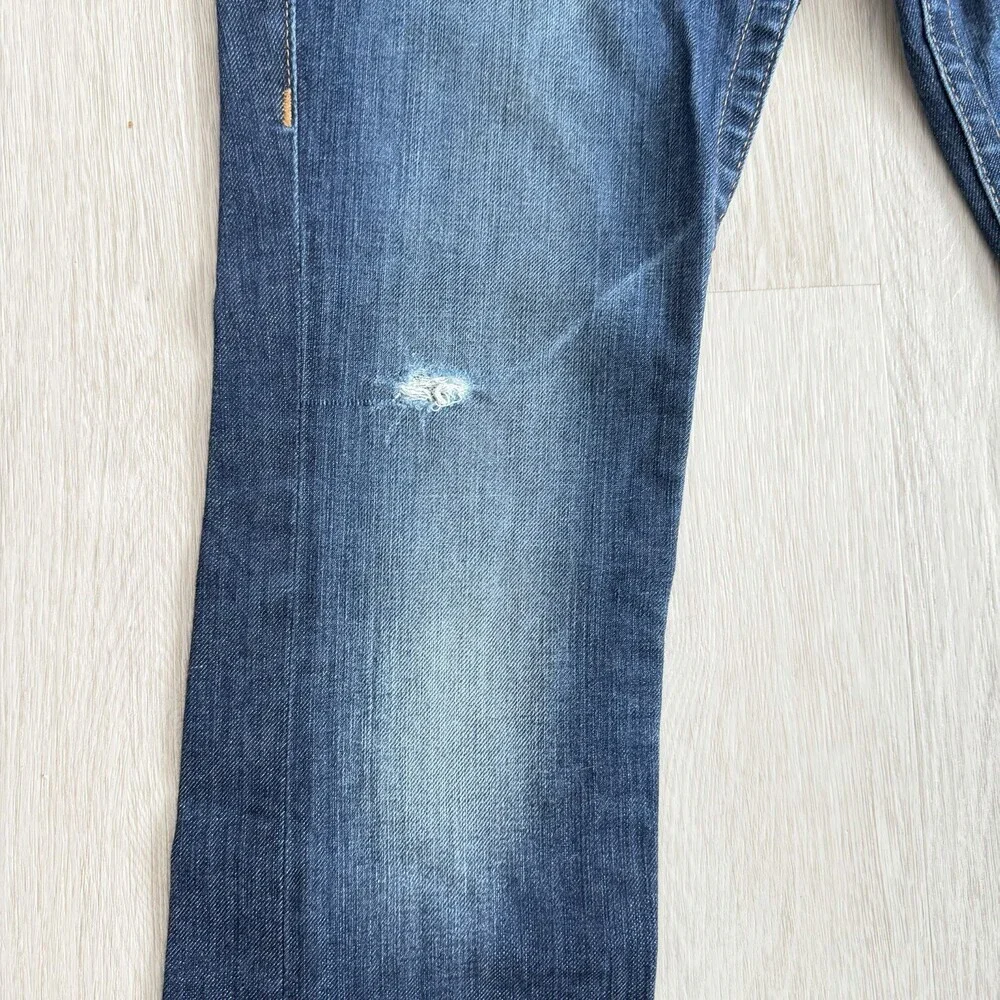 True Religion Billy Jeans Size 26 Low Rise Bootcut Distressed Women EUC - Picture 7 of 16